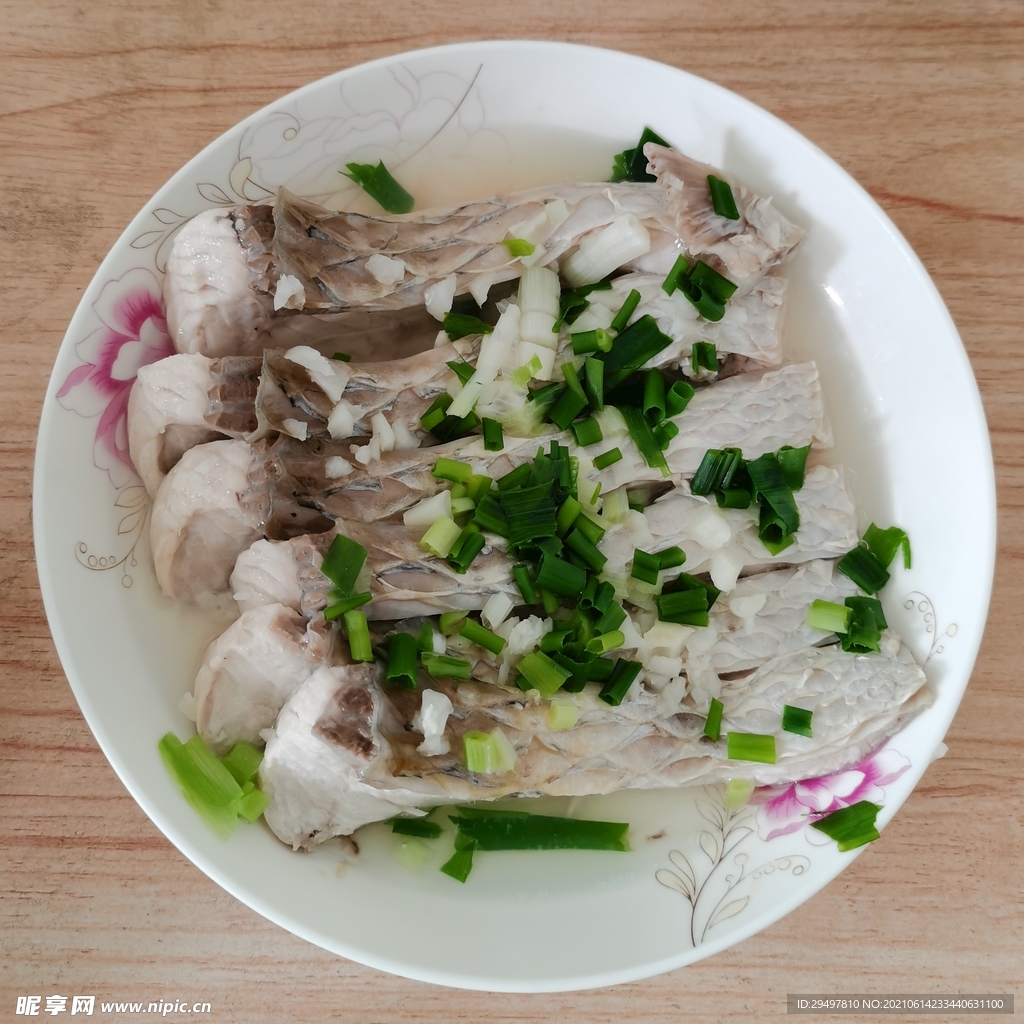 香葱蒸鱼腩