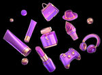 紫色3D女性元素