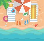 海边度假风景俯视图