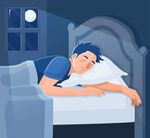 夜晚睡眠男子