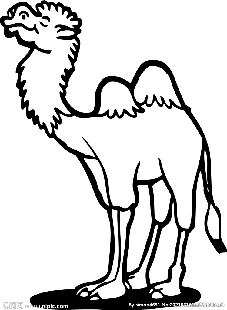 骆驼卡通形象矢量
