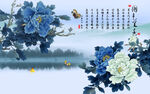 3D背景墙 5D背景 5D荷花