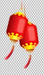 透明底灯笼          