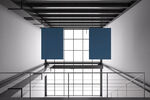 室内空中海报展示样机