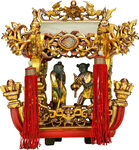 清末民初朱金木雕宁波花轿
