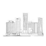线描城市建筑元素