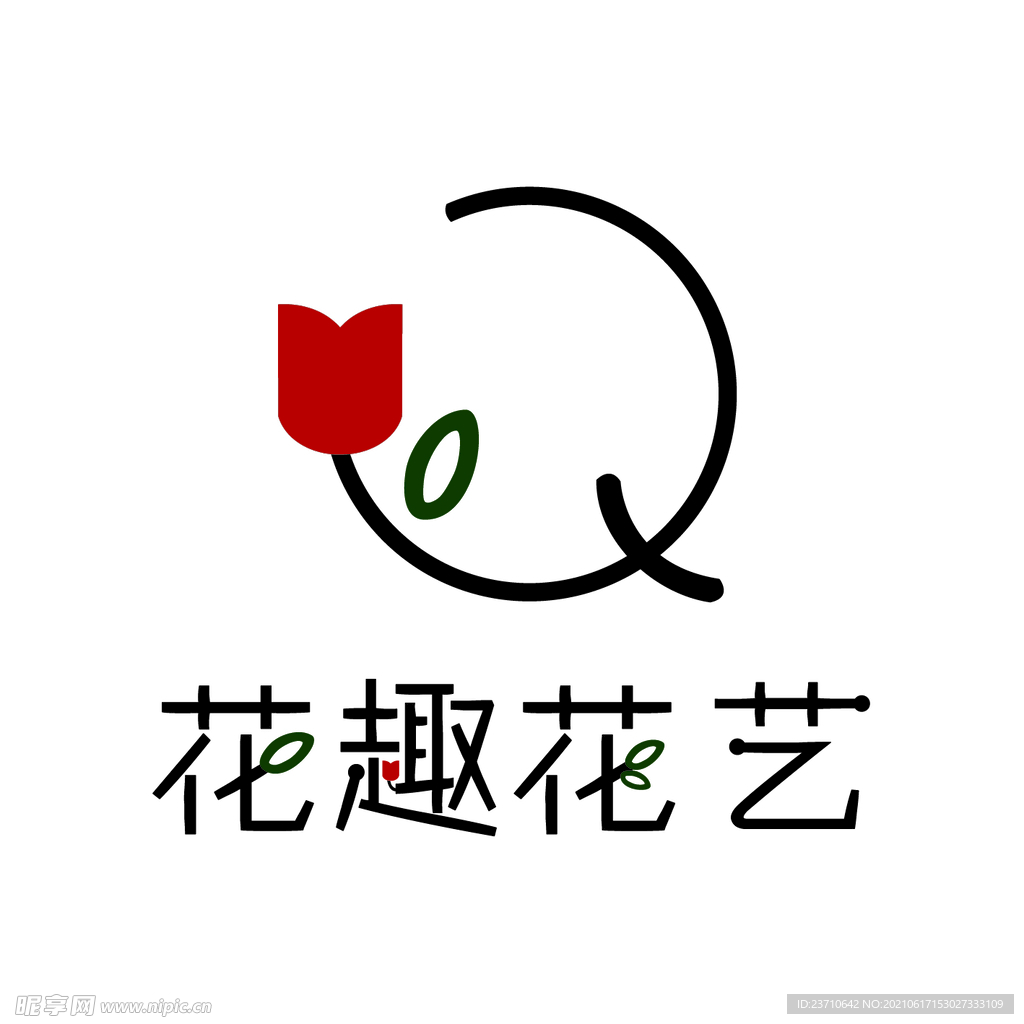 矢量花logo  