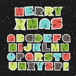 圣诞节剪贴字母