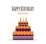生日蛋糕贺卡矢量