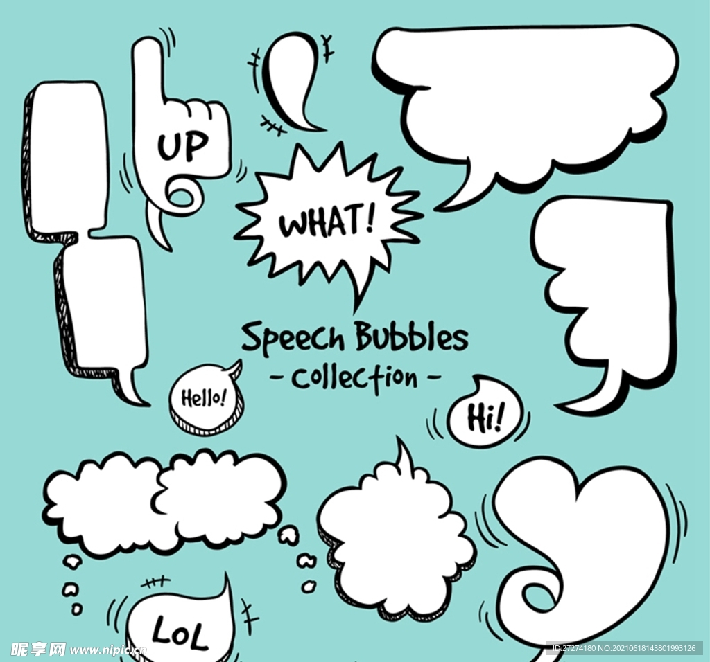 漫画风格语言气泡