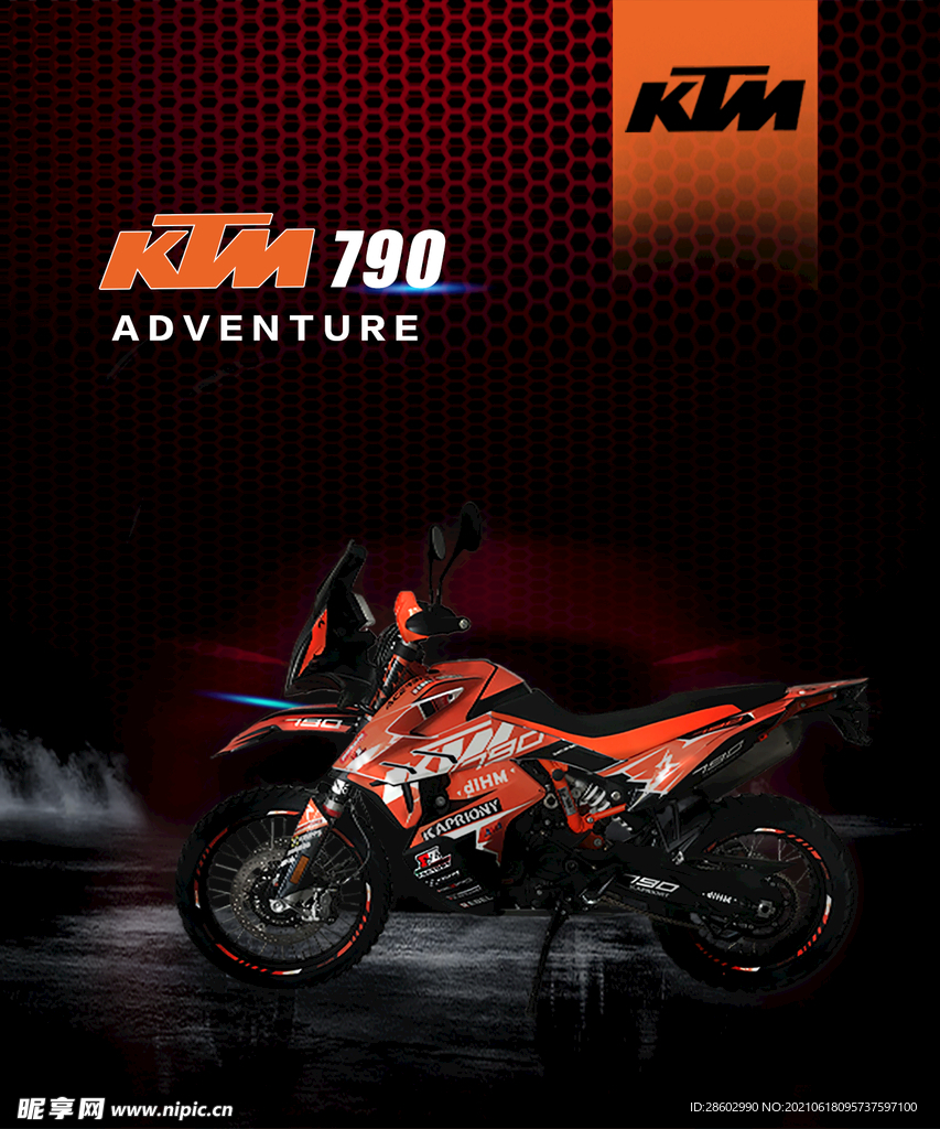 KTM790摩托机车海报