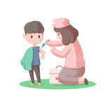 小孩接种疫苗打针防疫人物场景