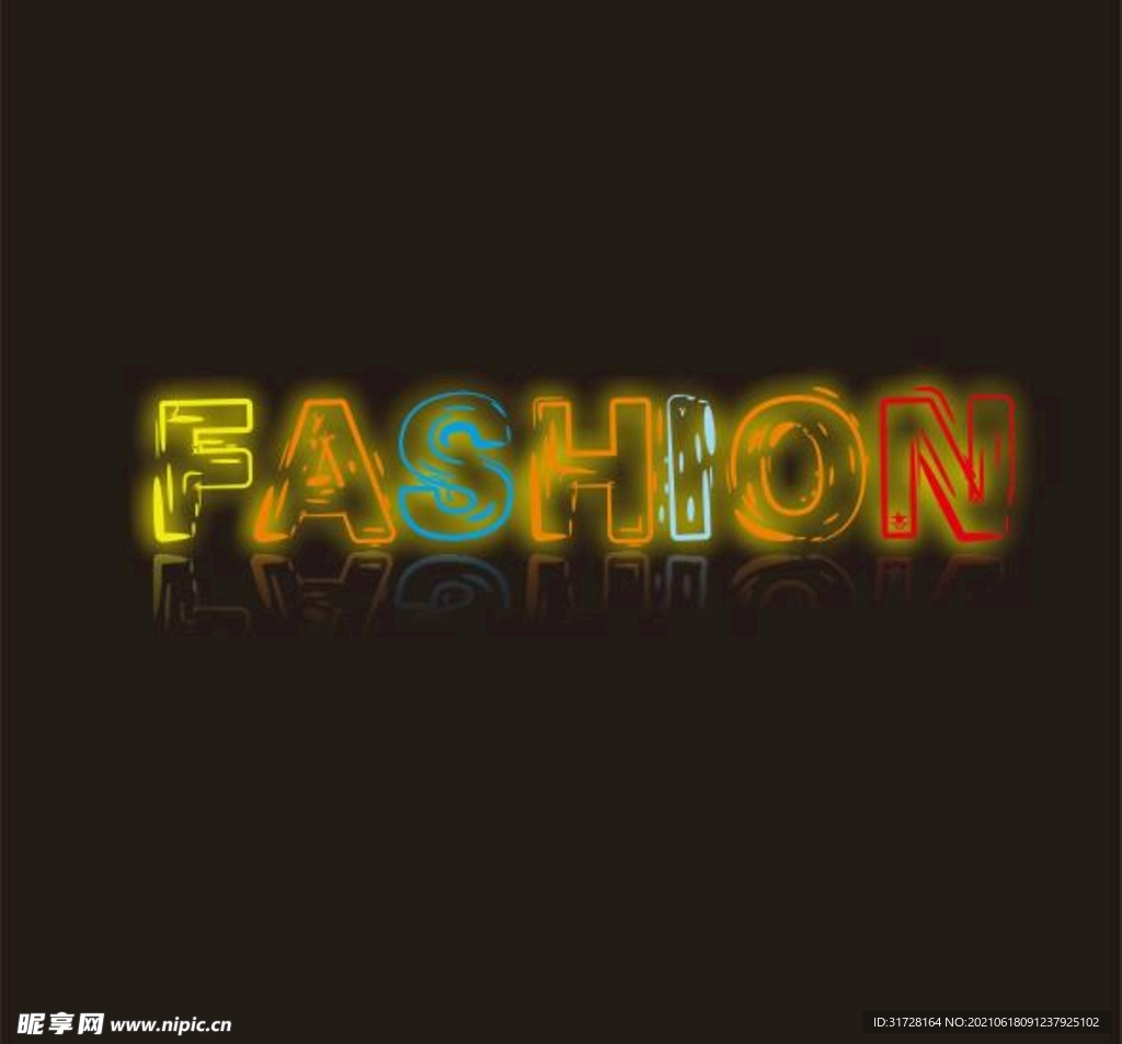 FASHION 英文发光字