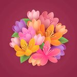 纸样式花朵 