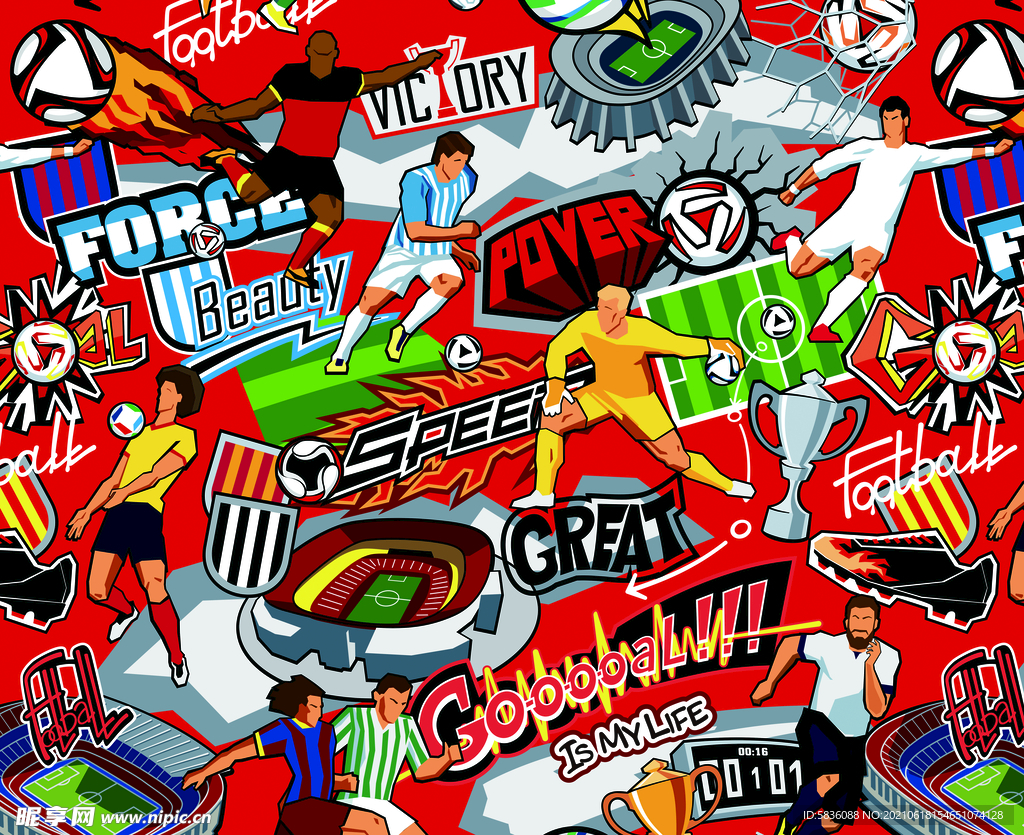 踢足球比赛人物彩绘图片素材免费下载 - 觅知网