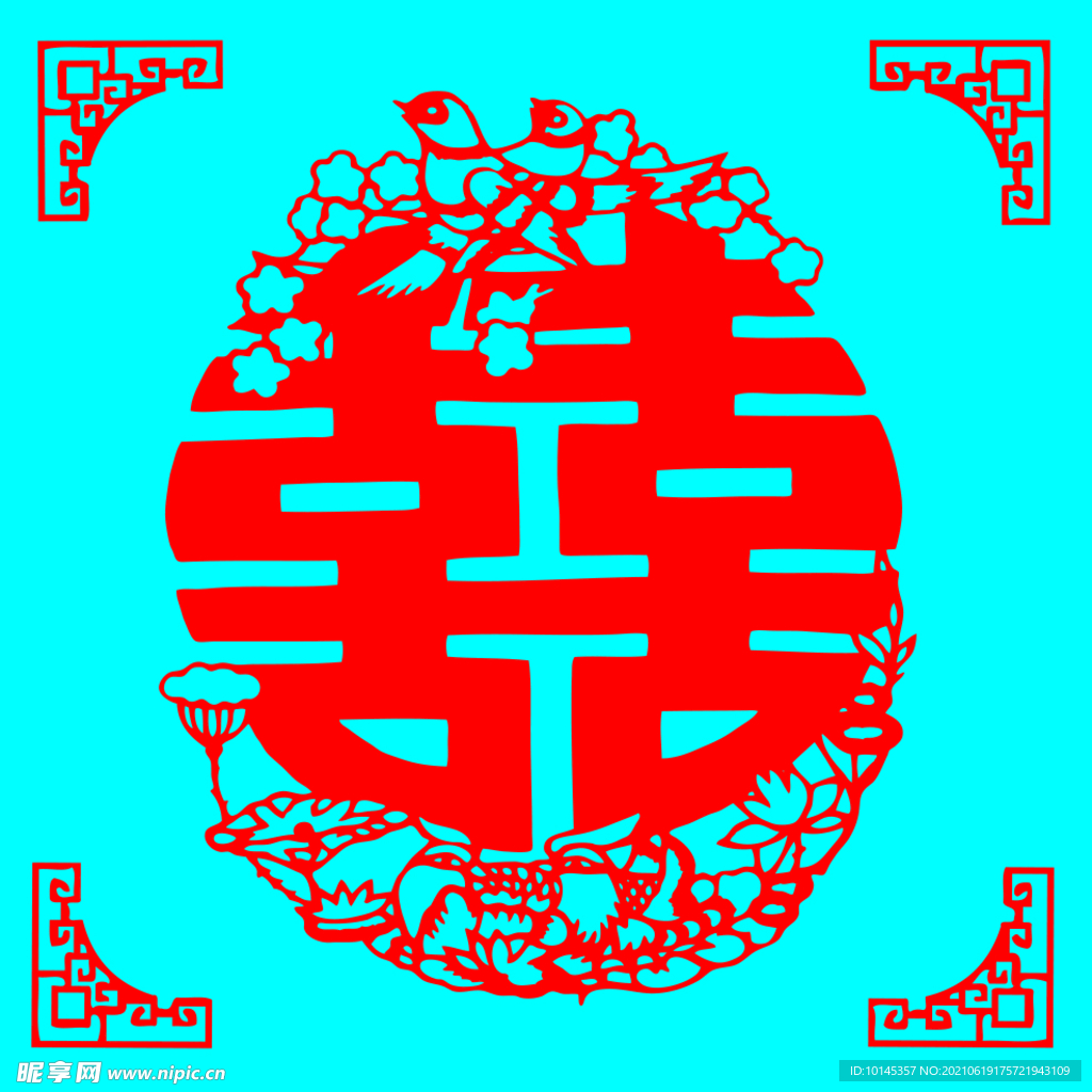 喜上眉梢剪纸