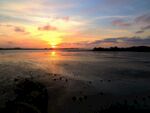 奥克兰海滨夕阳风景