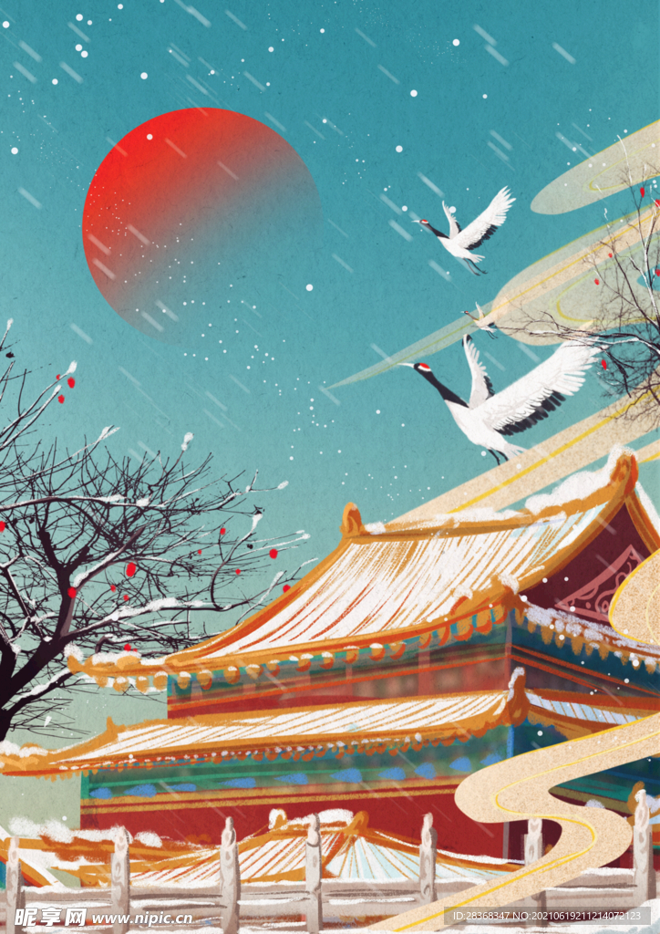 国潮风背景