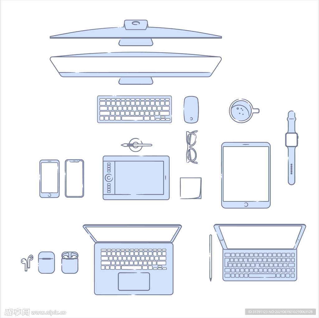 电子设备插画