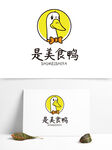 鸭子餐饮美食logo