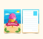 夏季冰淇淋明信片