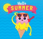 卡通夏季冰淇淋