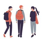 创意大学生背影