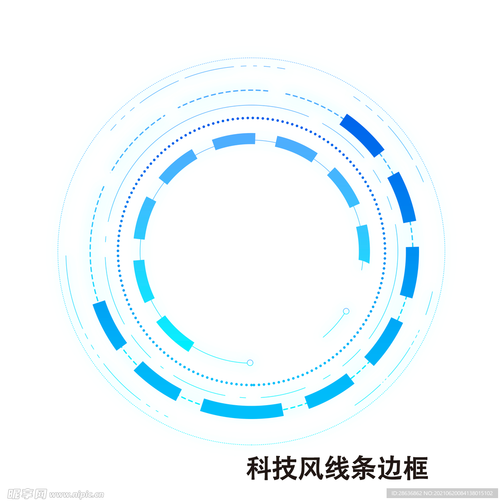科技风线条边框