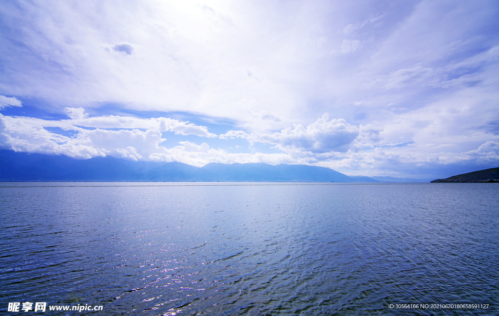 户外蓝天海水自然景观背景素材