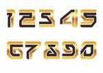金色数字