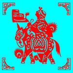 泪蛋蛋泡在沙蒿蒿林剪纸