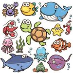 卡通海洋生物