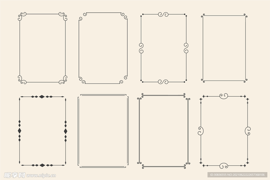 边框 花纹 欧式线条