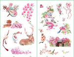粉色主题贴纸 樱花