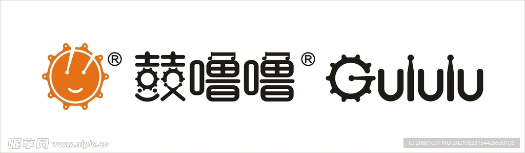 鼓噜噜LOGO 矢量图