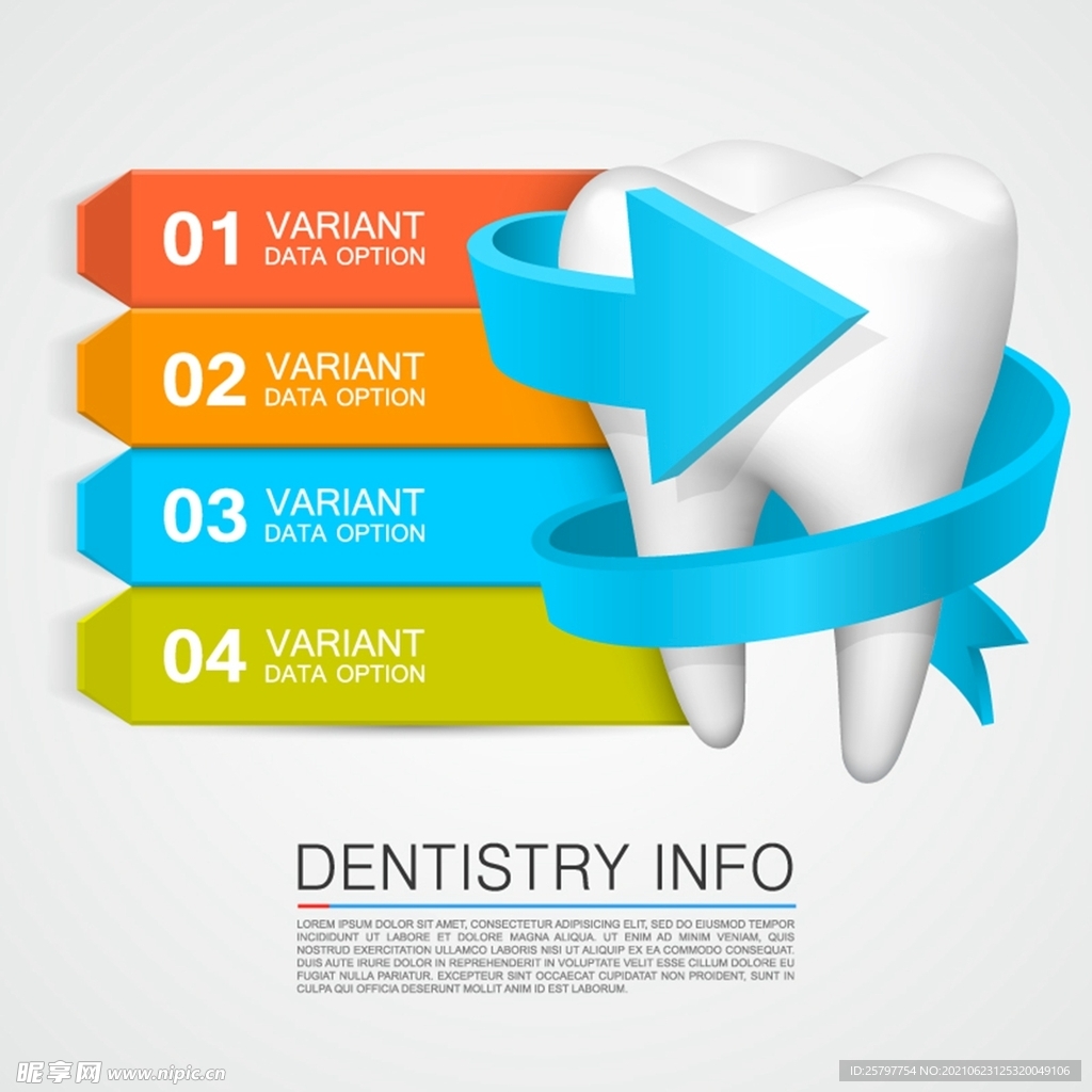 牙齿保健信息图