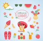 清新夏日元素