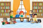 学习的孩子矢量