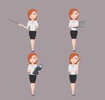 商务女性矢量