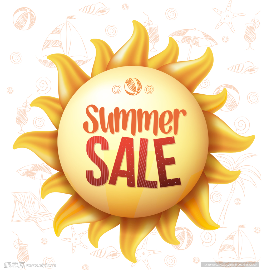 夏日促销元素sale