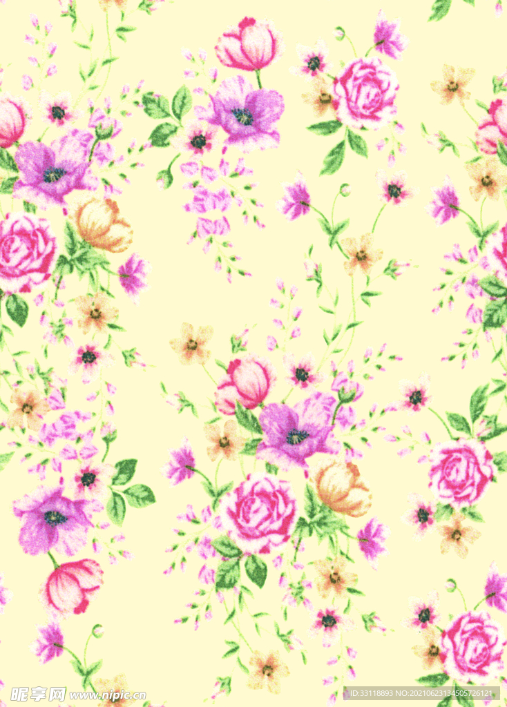  手绘花 　玫瑰花　小碎花
