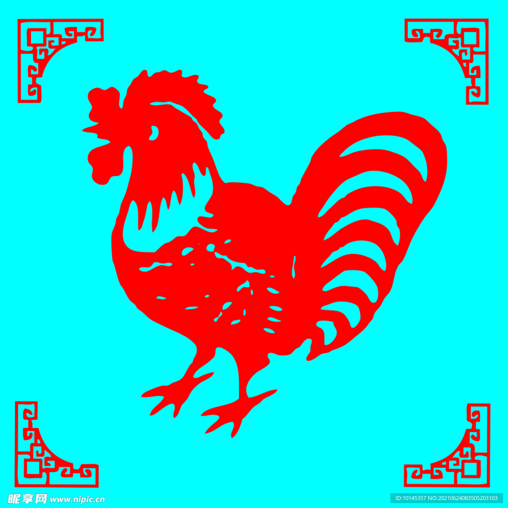 鸡剪纸