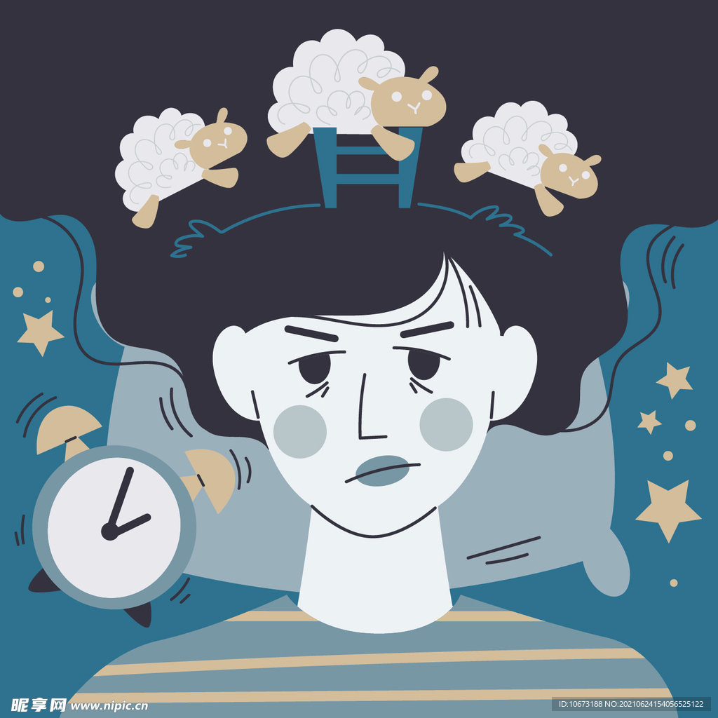 失眠患者如何改善睡眠|动漫|短篇/四格漫画|七月的紫罗兰 - 原创作品 - 站酷 (ZCOOL)