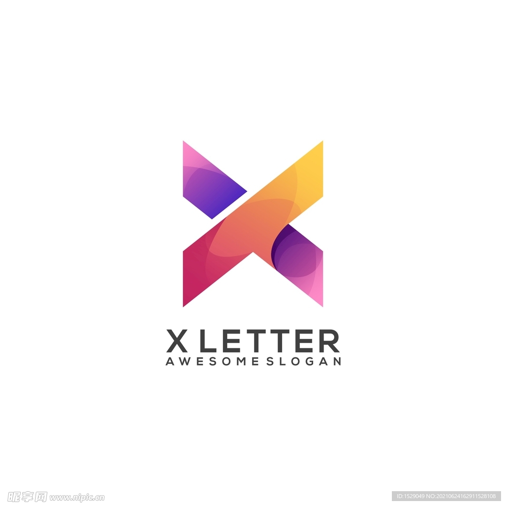 彩色字母图标 