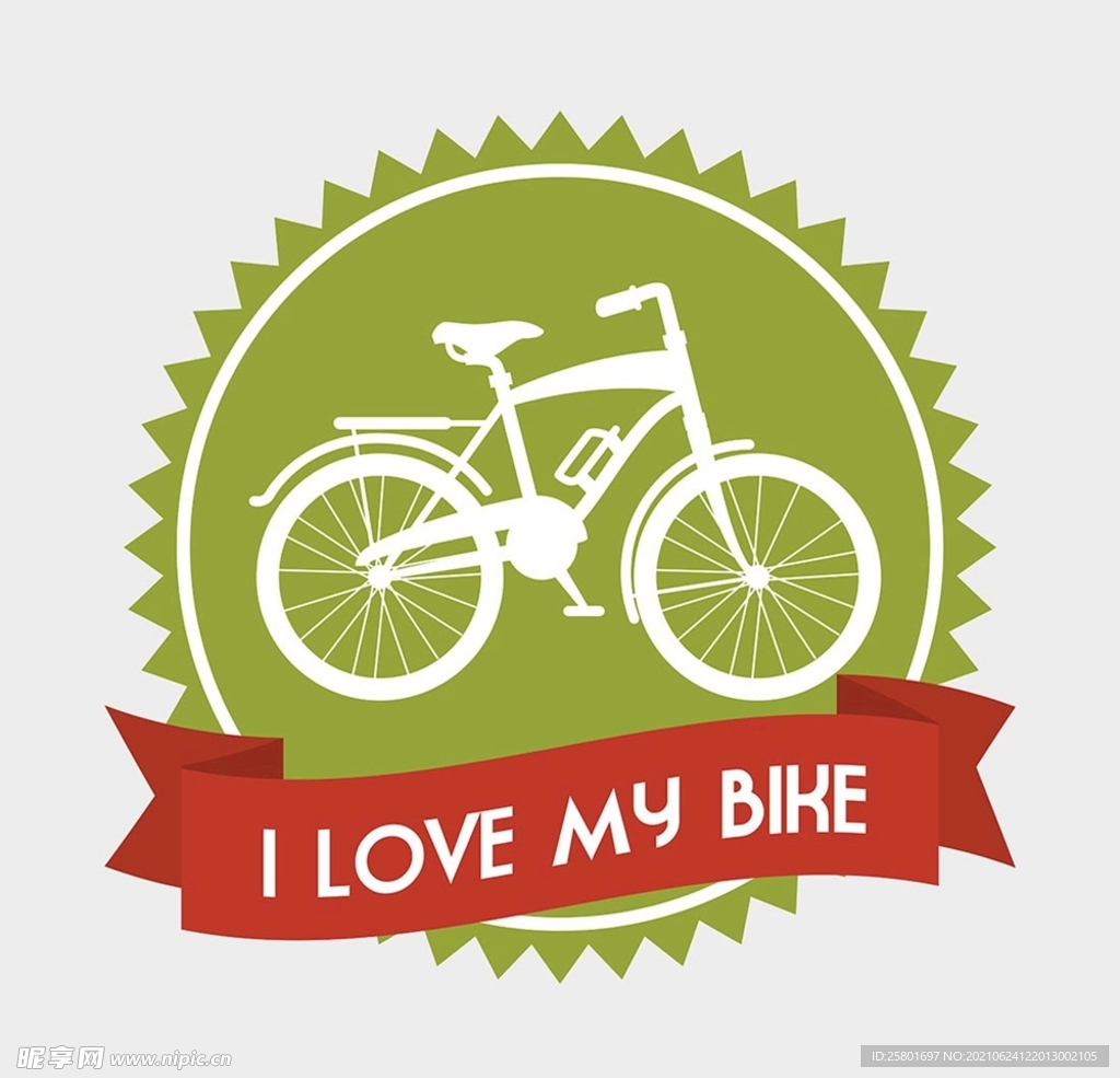 自行车标签矢量