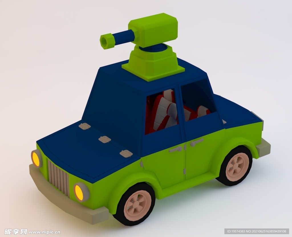c4d模型玩具小汽车