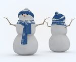c4d模型雪人雪球圣诞