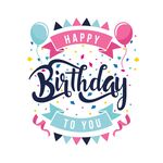 彩色生日贺卡