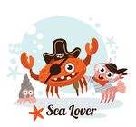 海盗装扮海洋动物