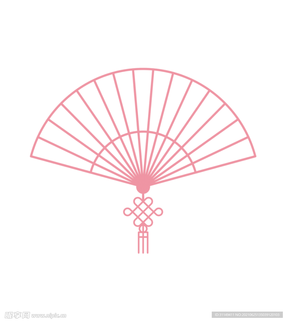 扇子中国结